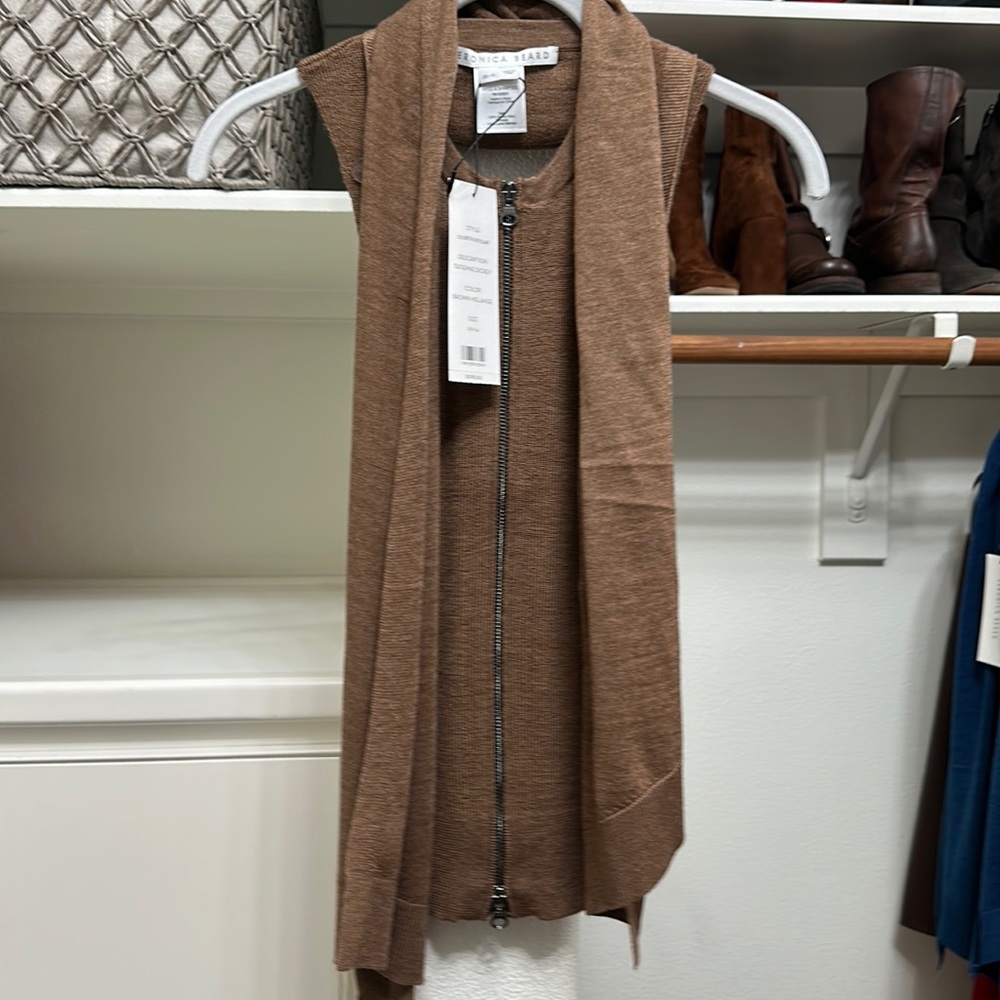 Veronica Beard Merino Wool Dickey with attached scarf